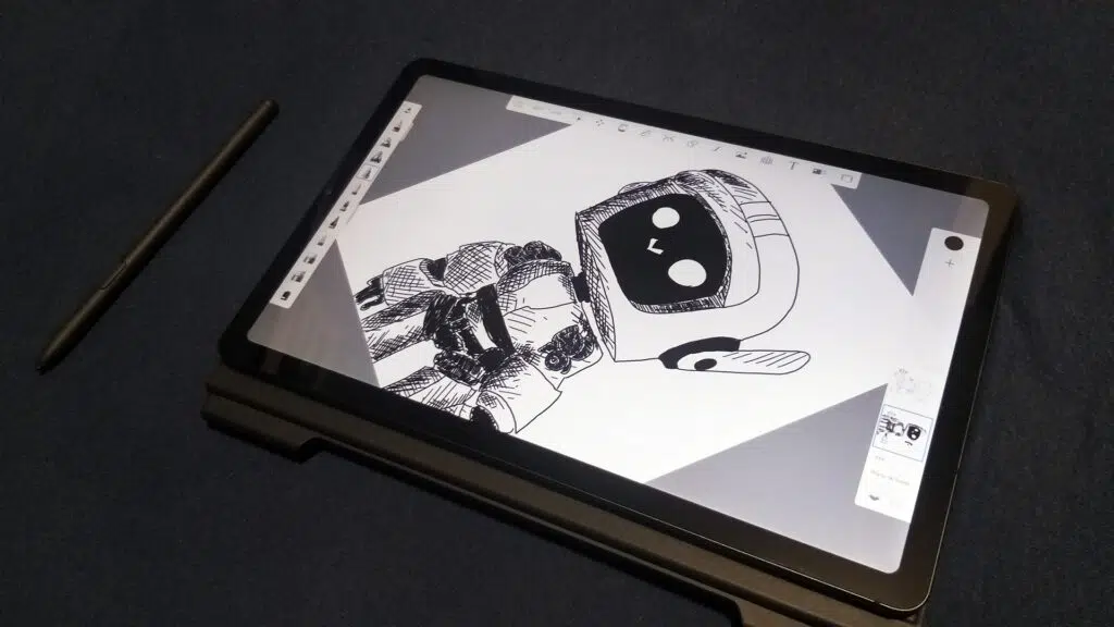 Samsung tab s6 lite desenho de love death and robots no autodesk