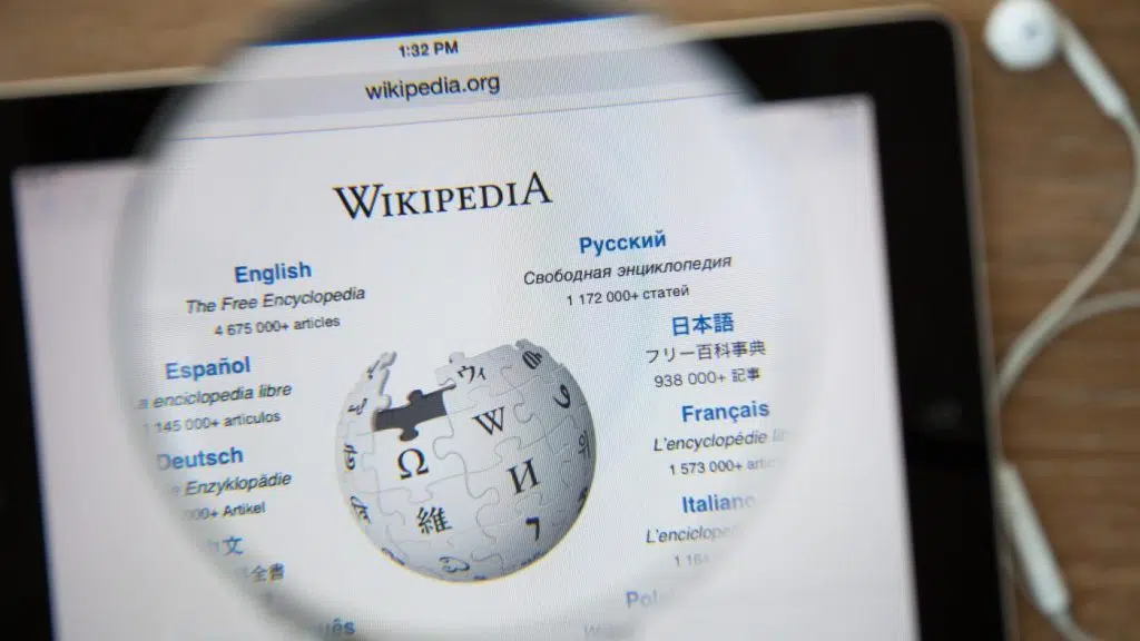 Página da wikipedia para edição