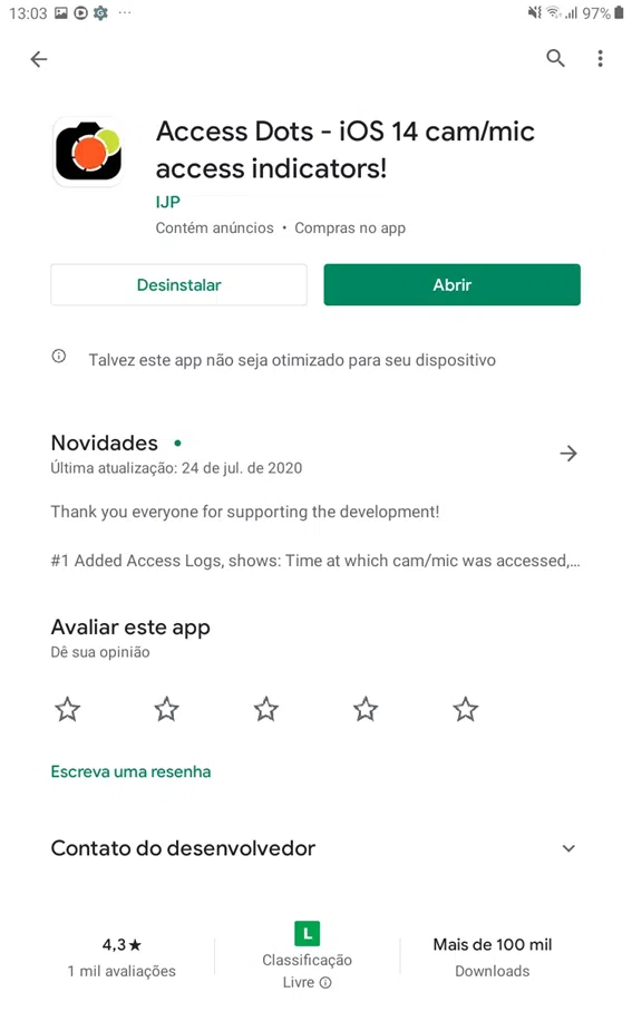 Access dots é um programa contra espionagem