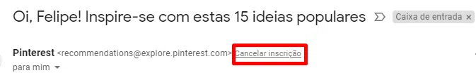 Cancele a inscrição de newsletters incômodos.