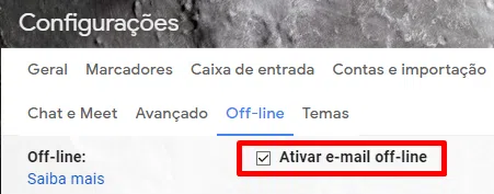 Acesse o gmail mesmo estando sem internet.