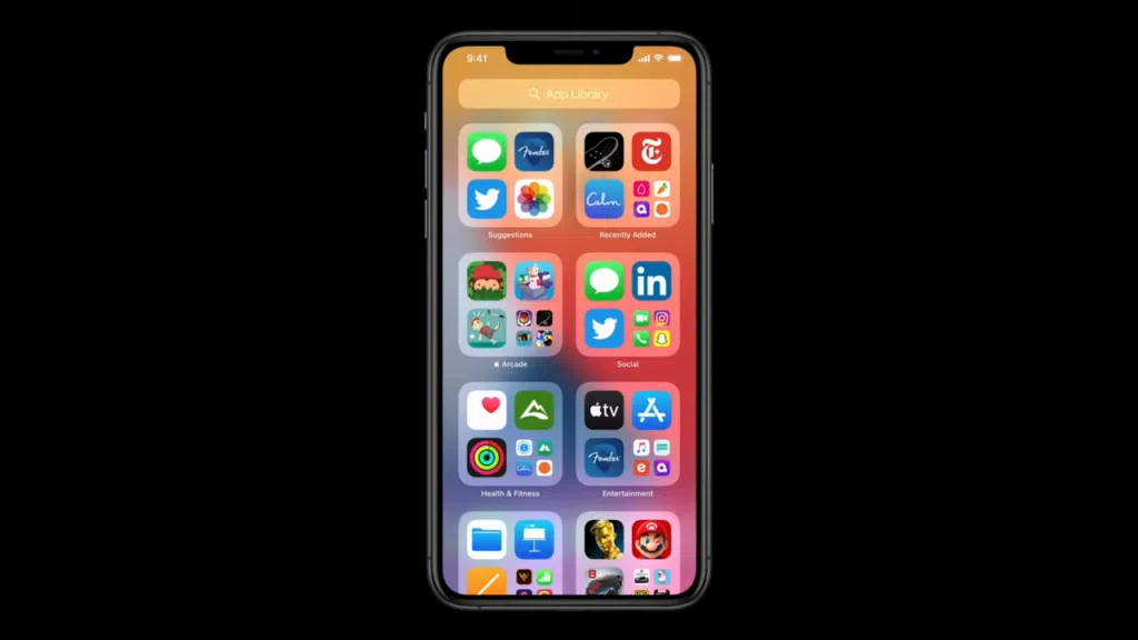 Biblioteca de apps do ios 14