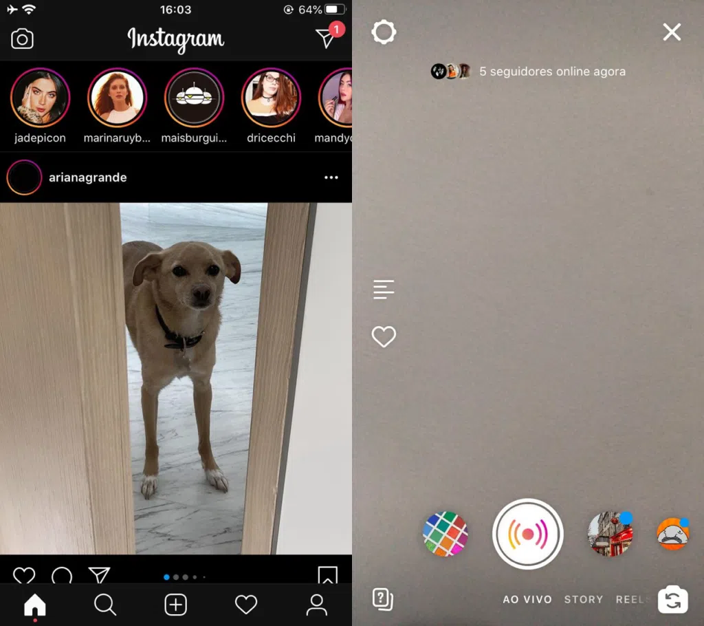 Primeiros passos de como fazer live no instagram