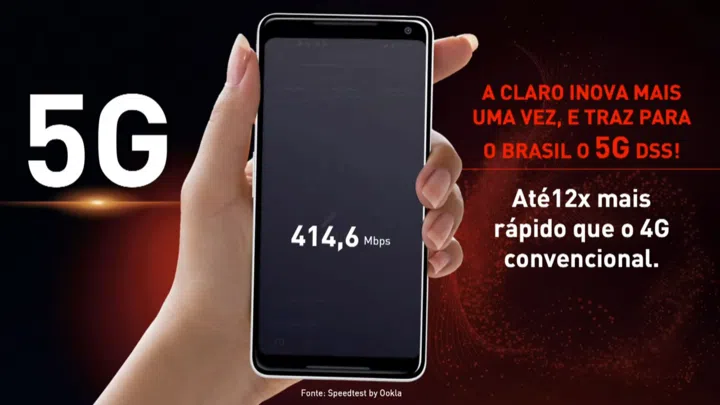 O 5g da claro vem equipado com altas frequências para maximizar a experiência do usuário.