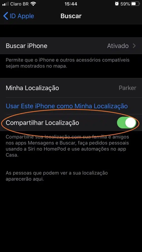 Tela do iphone