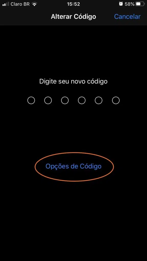 Tela do iphone