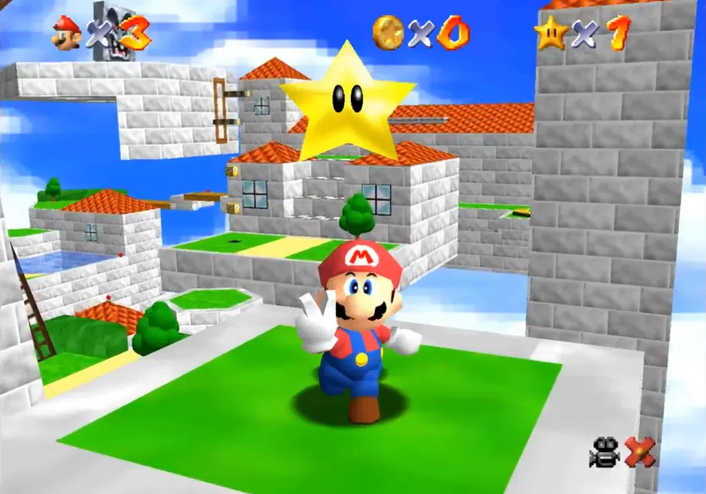 Captura de tela em super mario 64