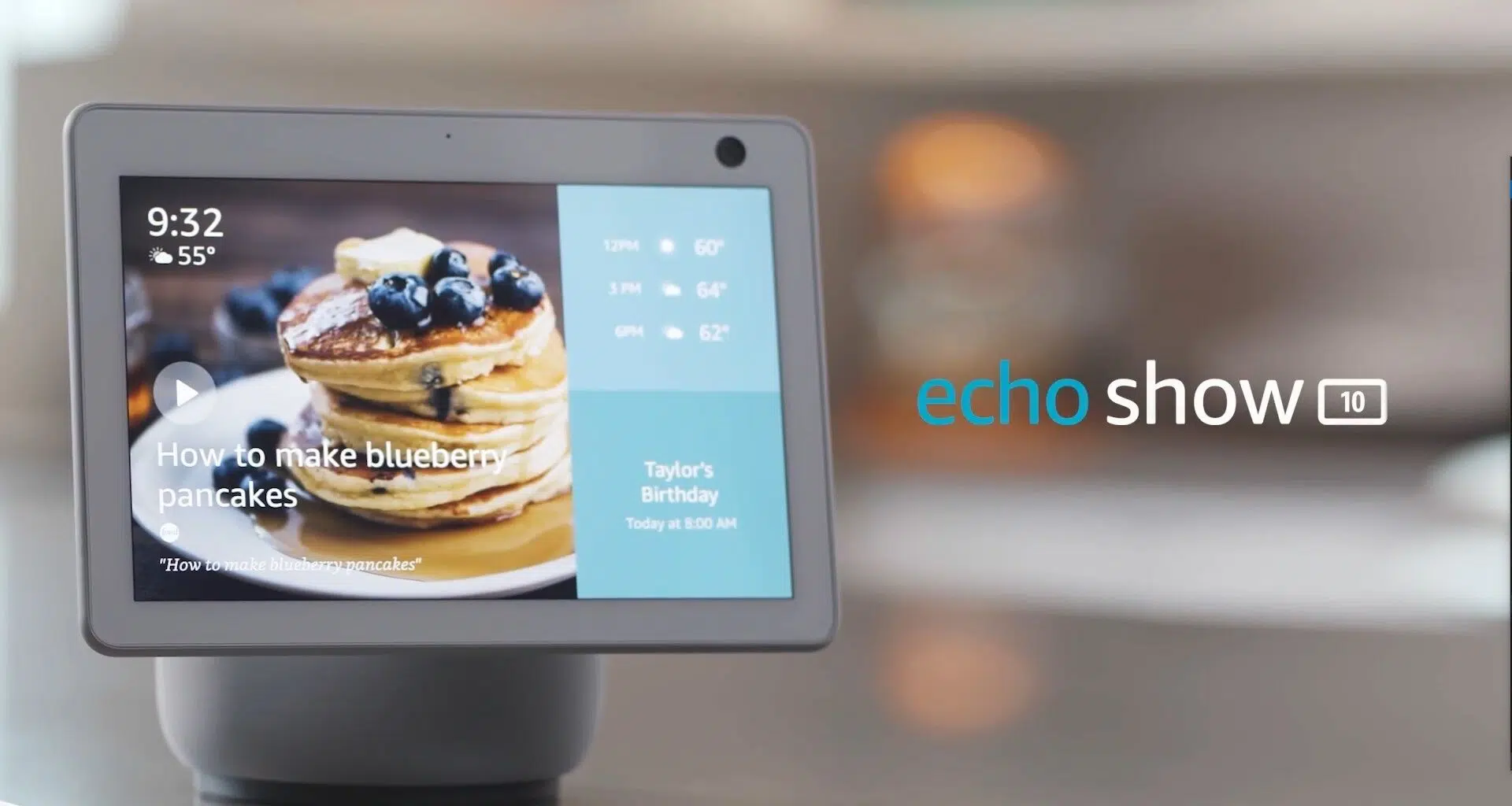 O novo echo show 10 da amazon é uma caixa de som inteligente giratória. O echo show 10 conta com diversas novidades e a funcionalidade de girar para acompanhar o rosto do usuário