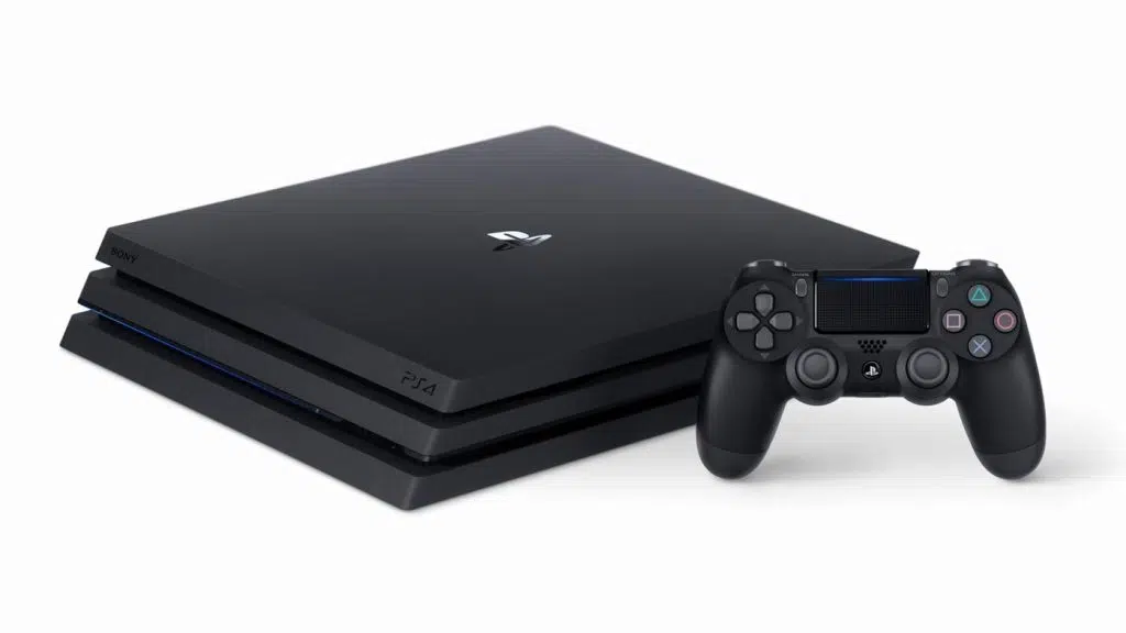 Imagem do ps4 pro e o dualshock 4.