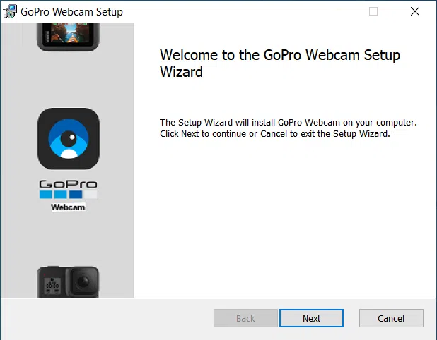 Tela do programa de webcam para windows