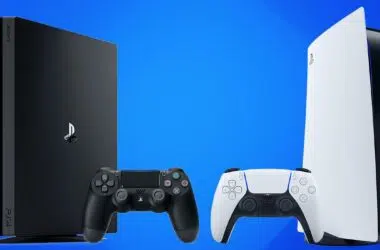 Imagem de capa mostra um ps4 pro e um ps5.