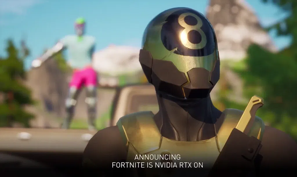 Demonstração de ray tracing no famoso fortnite.