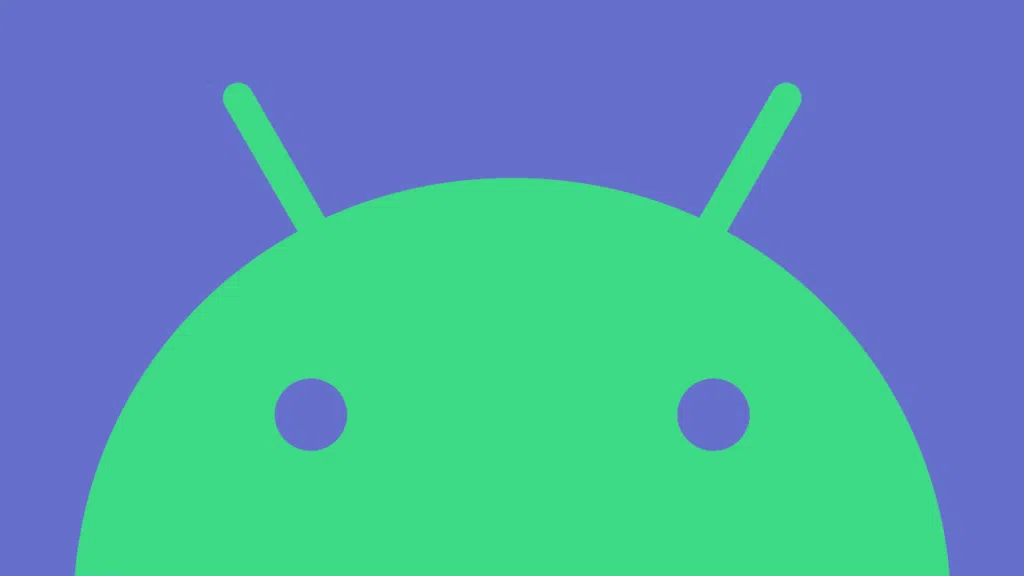 Logo do android em roxo e verde