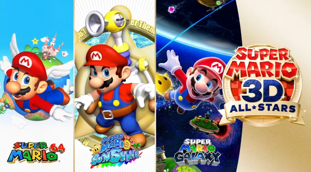 Anúncio do super mario 3d all stars