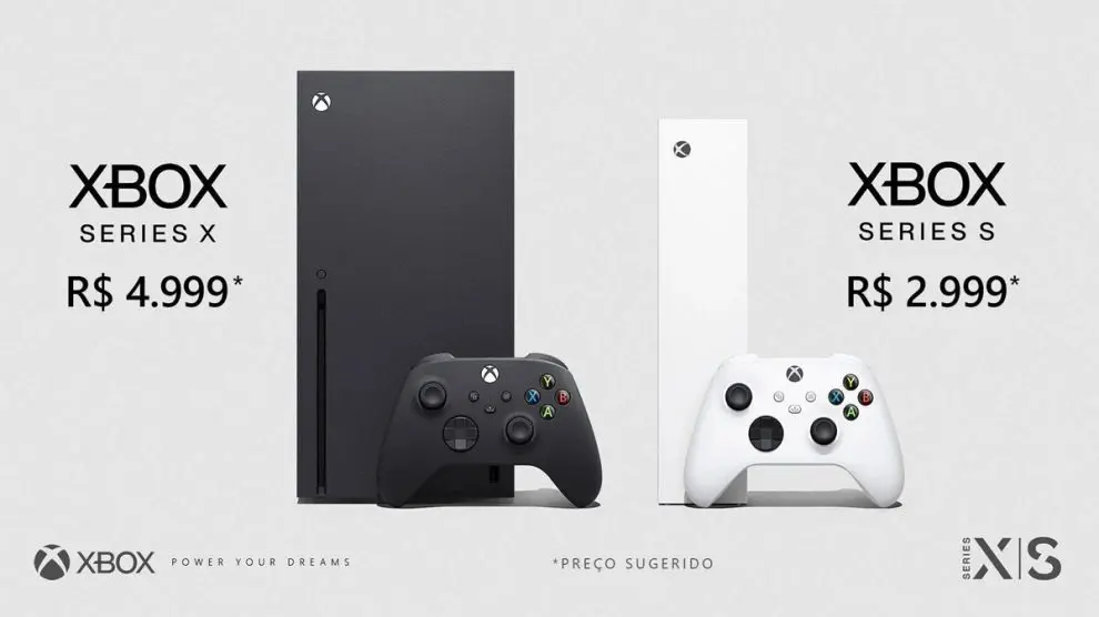 Preço do xbox series s e series x