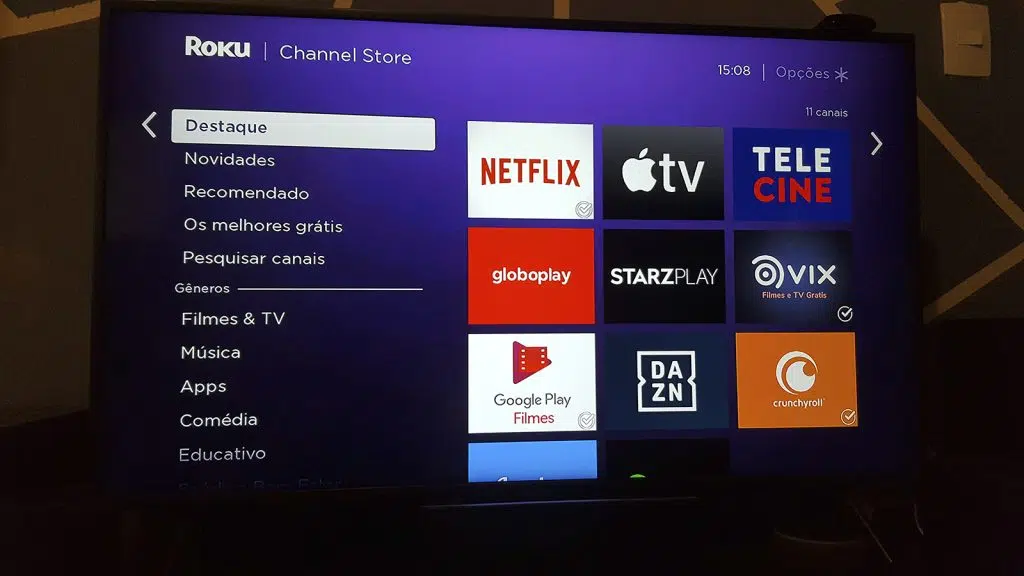 Roku express canais