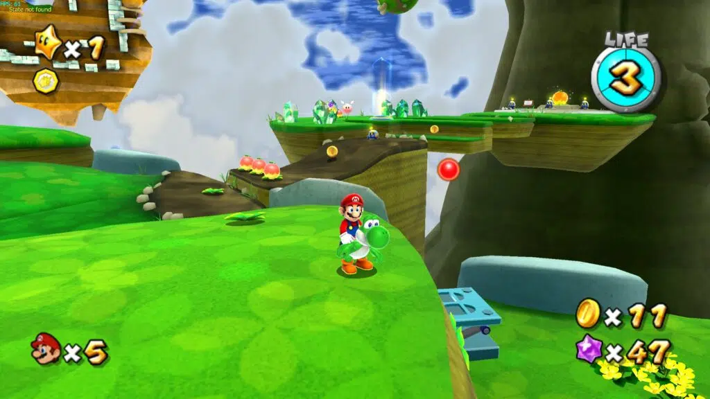 Captura de tela em super mario galaxy (2007)