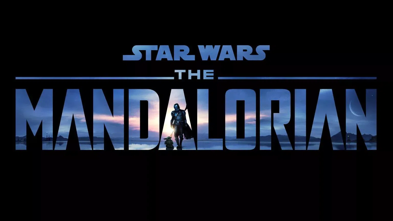 Logo de série the mandalorian, spin-off de stars wars disponível no disney+