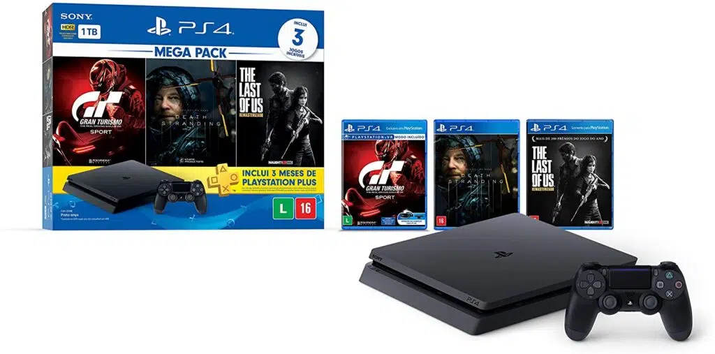 Imagem de um playstation 4 que estão em promoção no amazon prime day