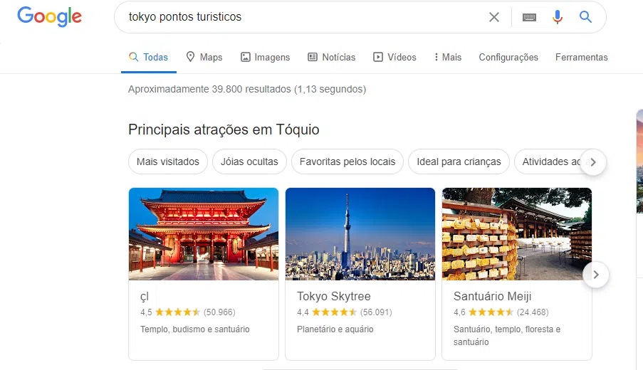 Dicas do google turistas