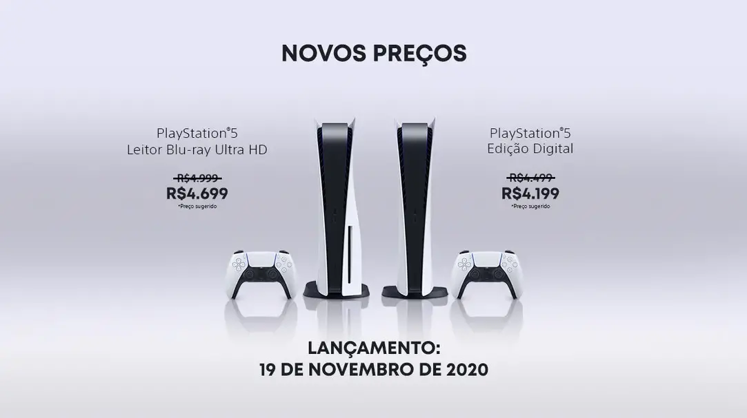 Sony anuncia redução de preço do ps5 no brasil, veja os novos valores. A nova lei do ipi para o mercado de games causou a redução de preço do ps5, que também já havia sido anunciada para o xbox series x e s