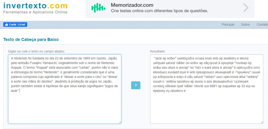 Tem de tudo! Aplicativos e ferramentas online gratuitos para te ajudar no dia a dia. O invertexto é um site que engloba ferramentas online que são indispensáveis. De texto a criptografia, confira a todos os recursos oferecidos pelo site