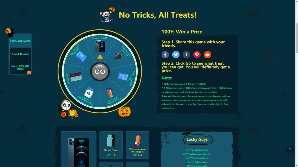 Imyfone halloween roleta para ganhar iphone 12