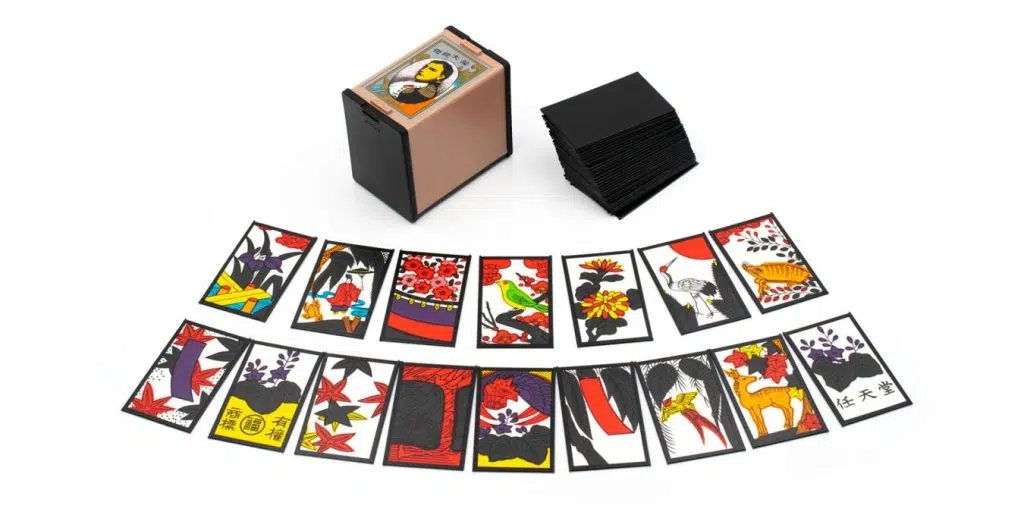 Um dos inúmeros modelos diferentes de cartas de hanafuda.