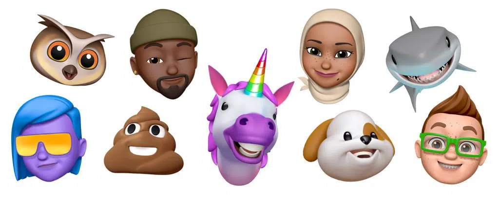 Vários memoji, cuja criação é uma das dicas e truques para iphone 12