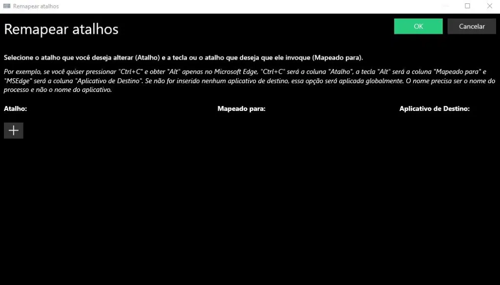 Remapeando um atalho com o powertoys