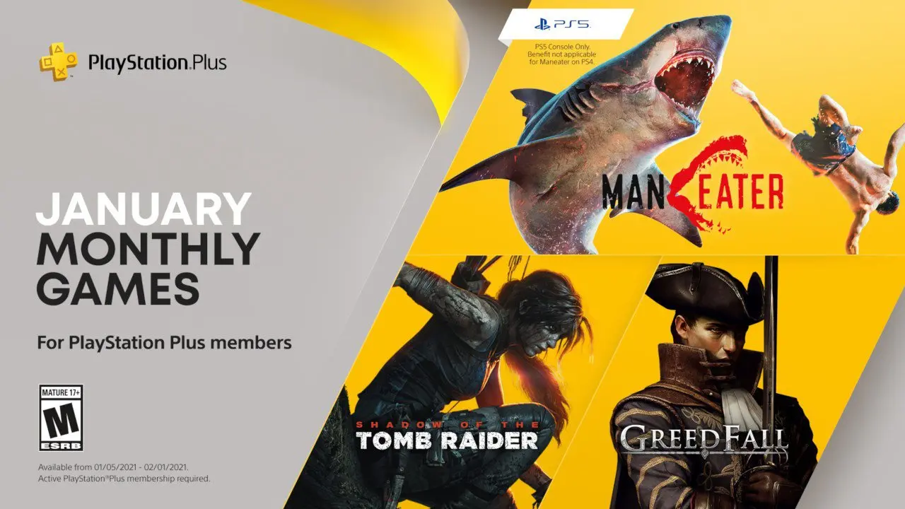 Ps plus de janeiro traz maneater, shadow of the tomb raider e greedfall. Entre na pele de um feroz tubarão, explore tumbas e descubra um mundo fantástico nos games da ps plus de janeiro de 2021