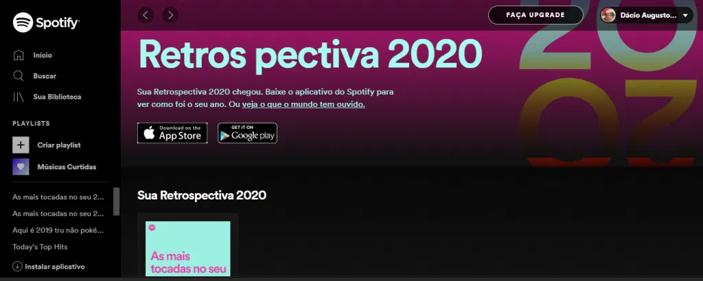 Como ver a retrospectiva 2020 no spotify 1