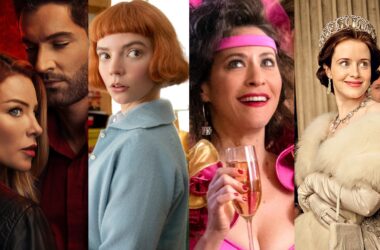 Séries da netflix : lúcifer, o gambito da rainha, glow e the crown.