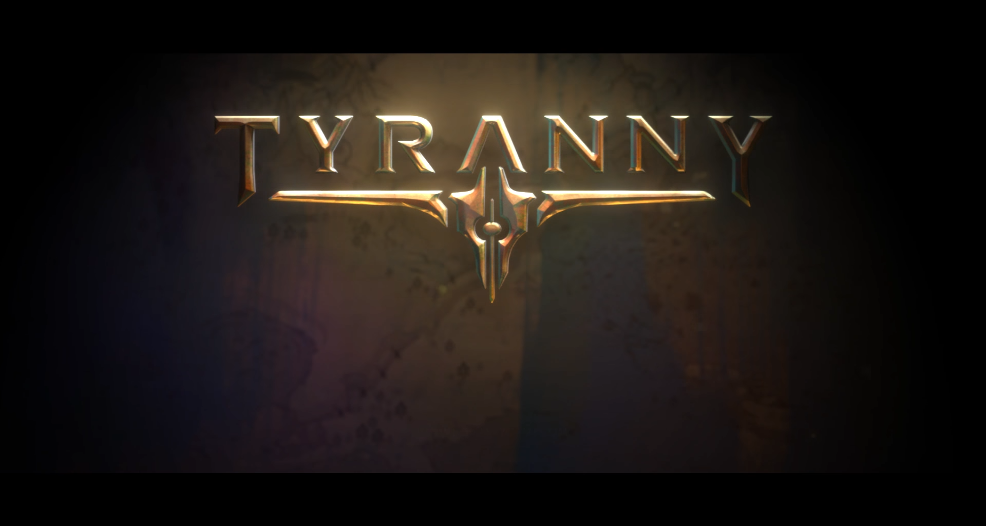 Logo de anúncio do jogo tyranny, da obsidian e publicado pela paradox