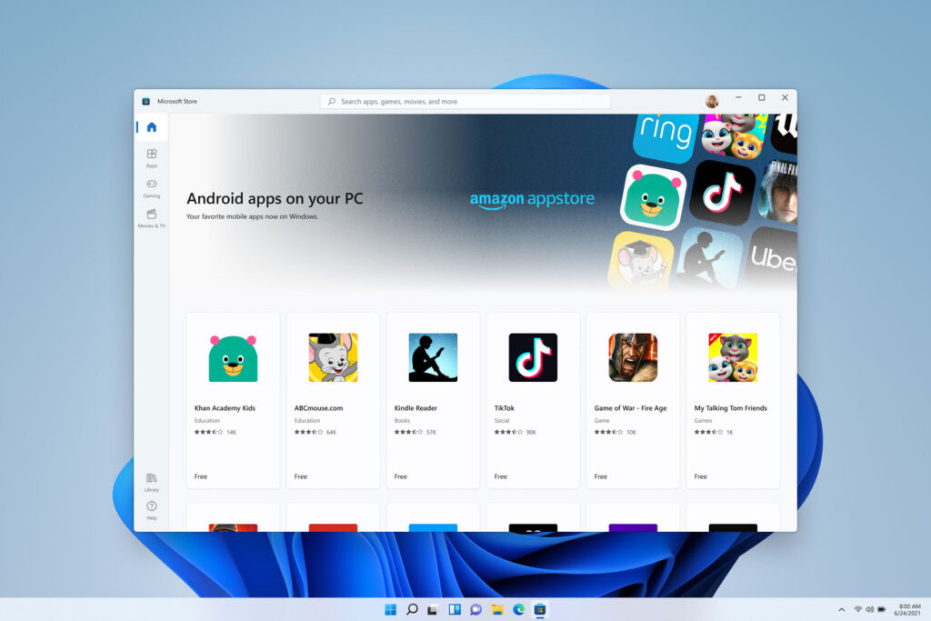Os aplicativos do android estarão disponíveis no pc através da amazon app store!