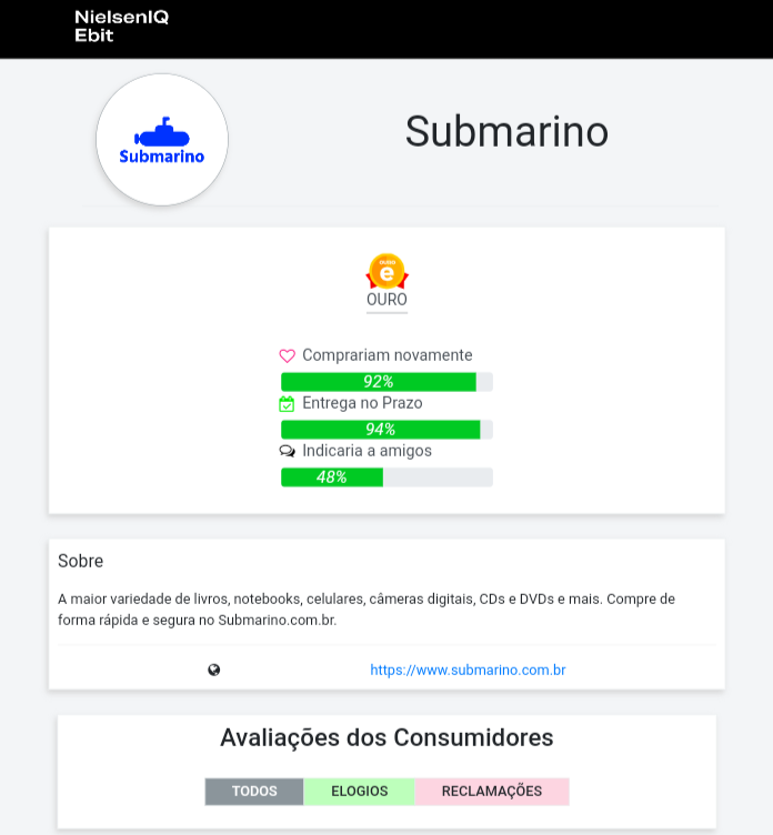 Página do submarino no ebit submarino é confiável