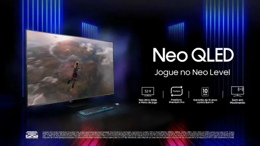 Confira as tvs neo qled, tv gamer da empresa