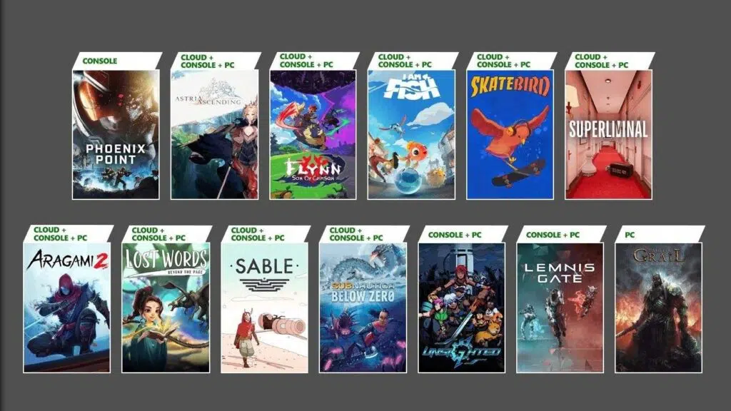 Lançamentos do xbox game pass de setembro