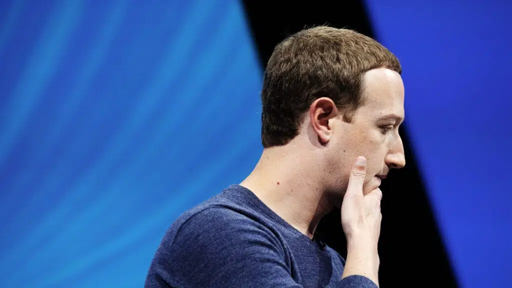 Mark zuckerberg pensando sobre o programa xcheck do facebook