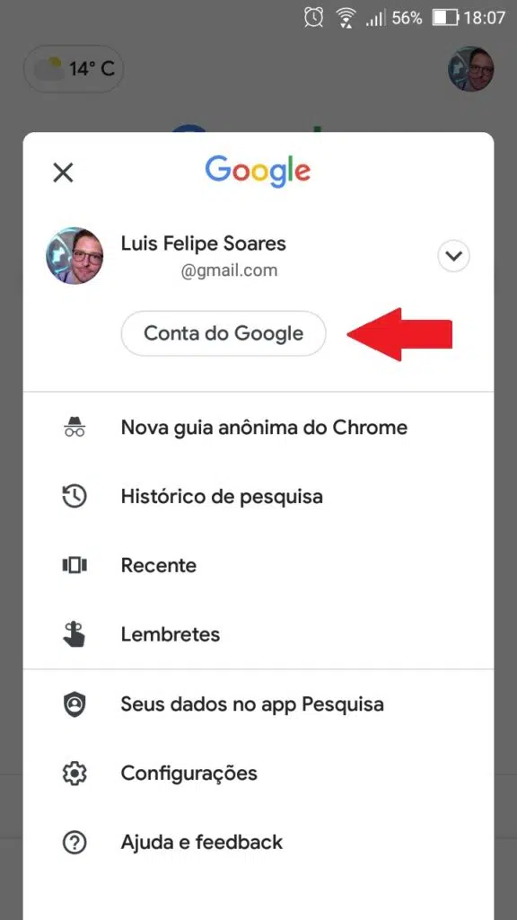 Grupo de família no google