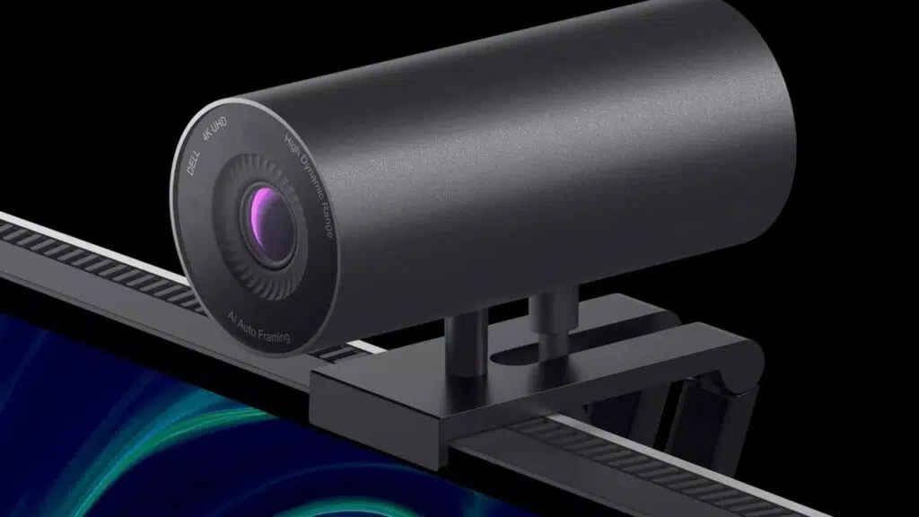 Imagem da webcam dell ultrasharp em um monitor