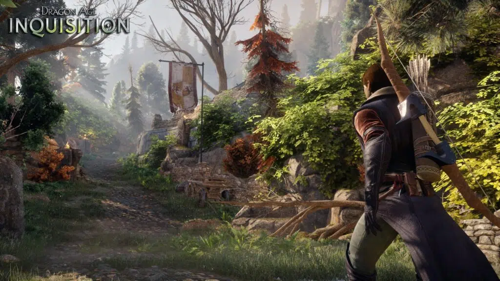 Arte que mostra a paisagem de dragon age: inquisition.