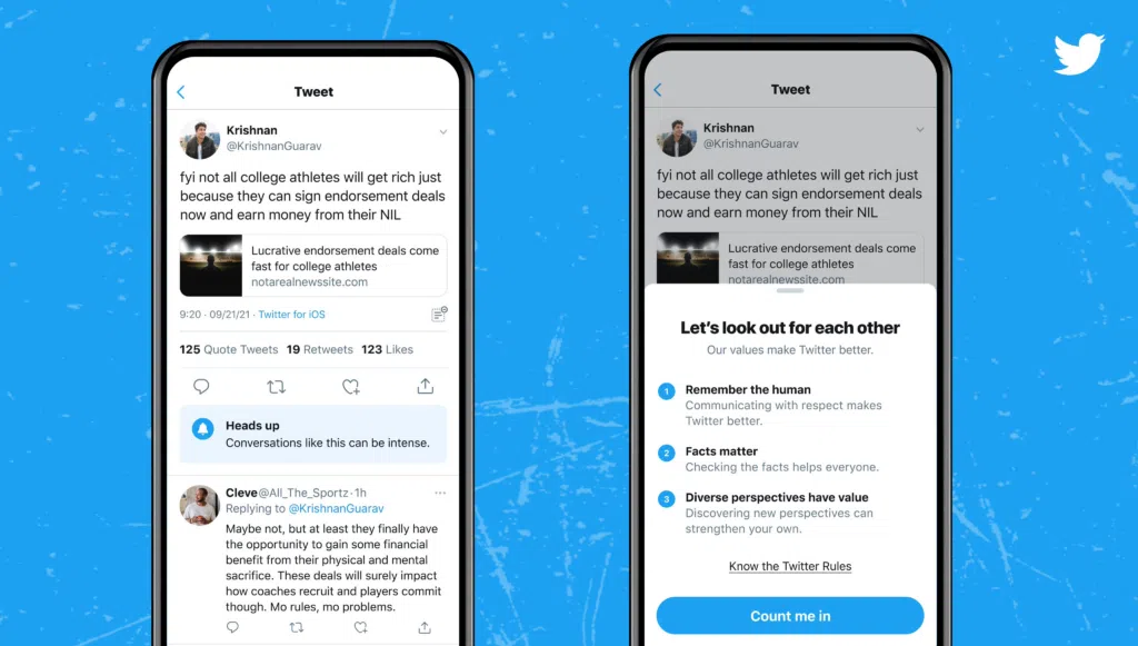 Twitter lança aviso para conversas polêmicas na plataforma