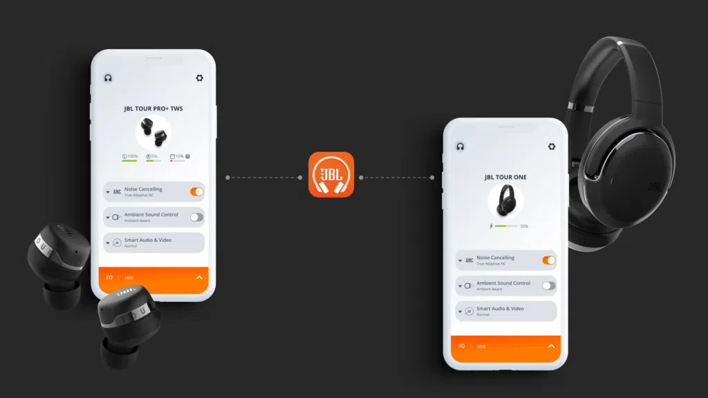 Aplicativo my jbl heaadphones funciona para fones de ouvido ou para headphones da marca
