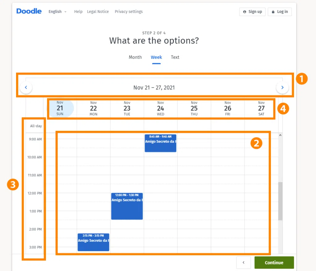 Passo 11 — como organizar um evento no doodle?