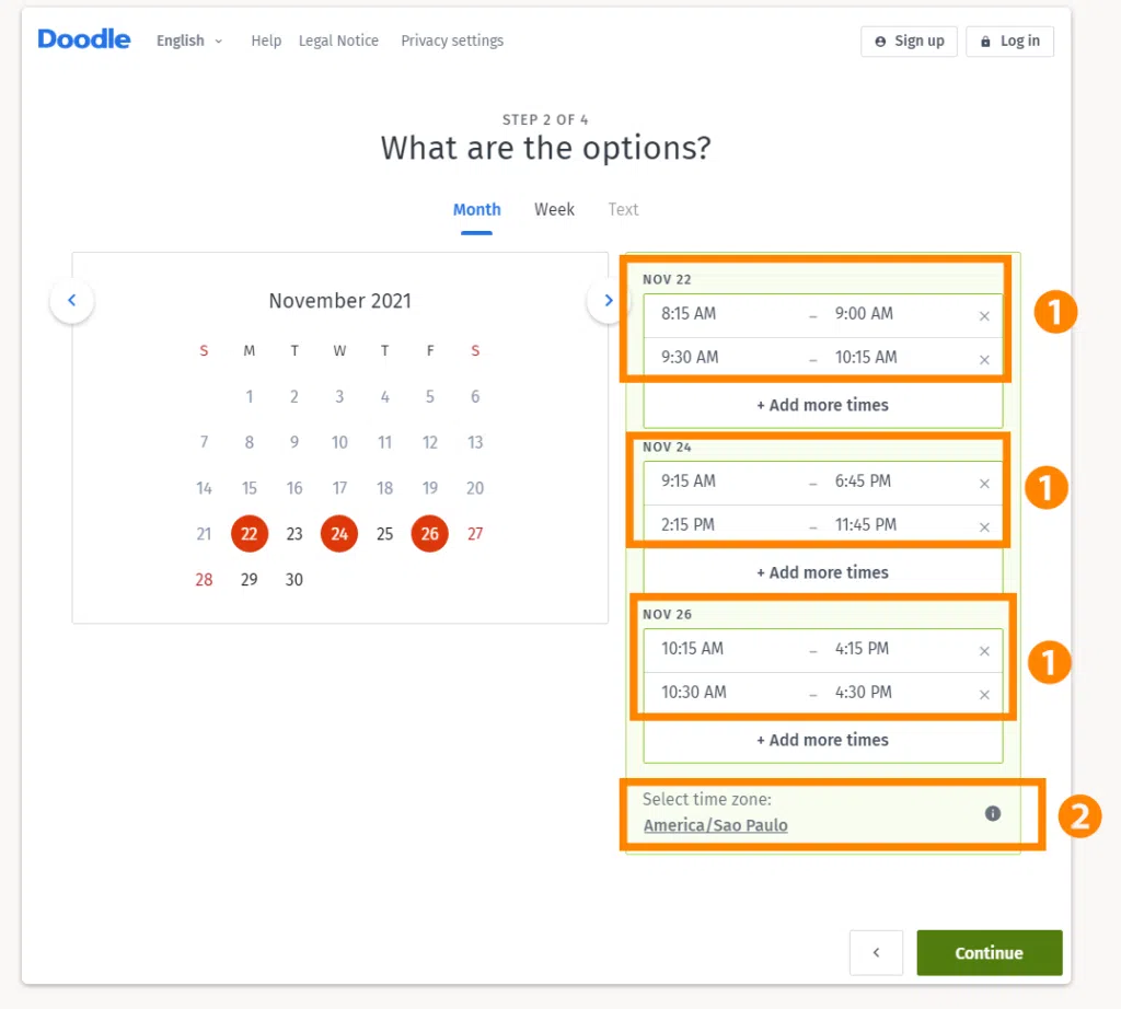 Passo 9 — como organizar um evento no doodle?