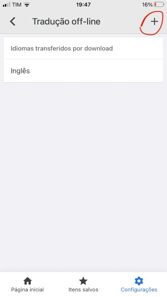 Adicionar idioma offline no google tradutor