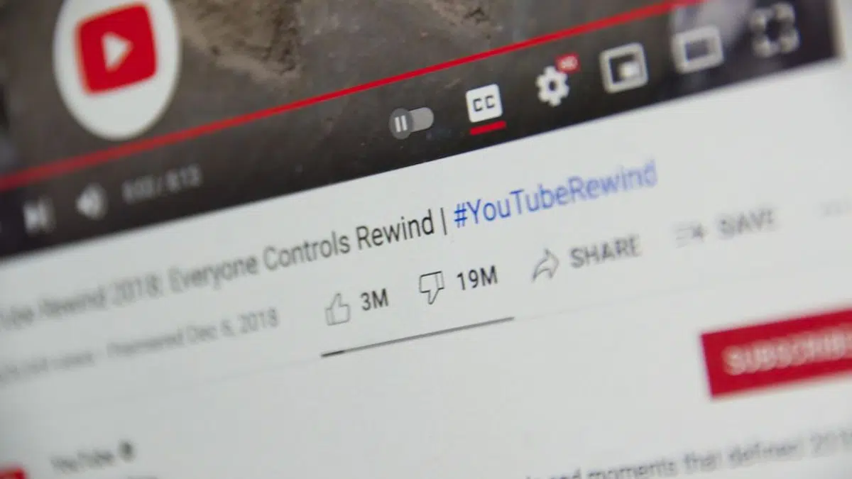 Youtube remove contagem de dislike