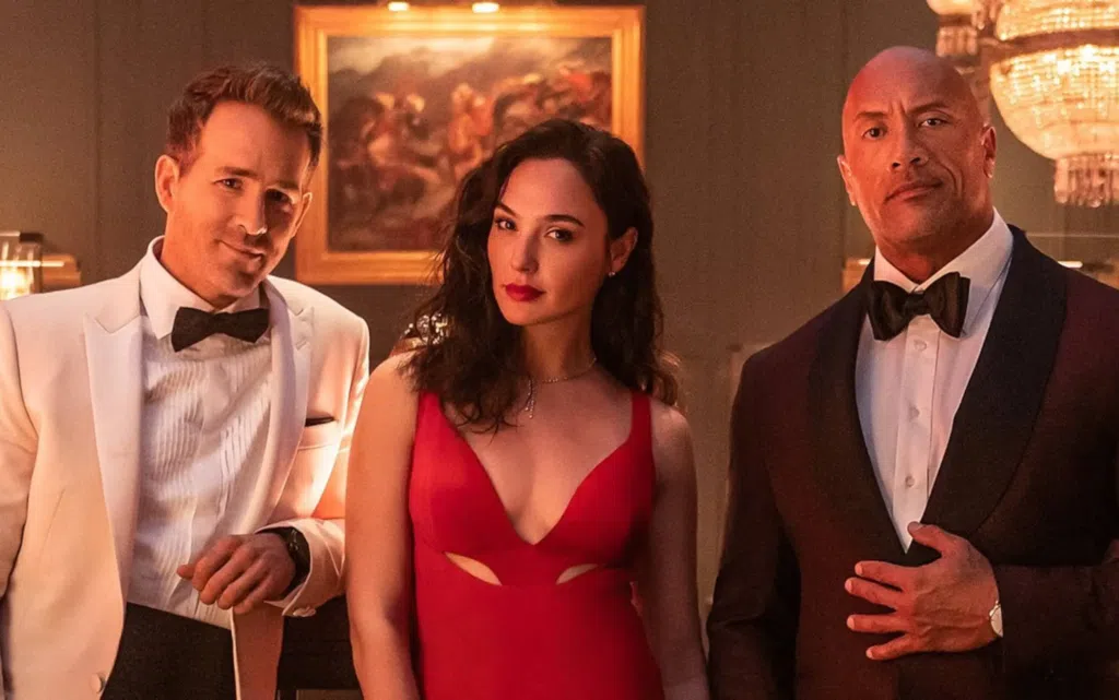 Ryan renynolds, gal gadot e dwayne johnson em alerta vermelho