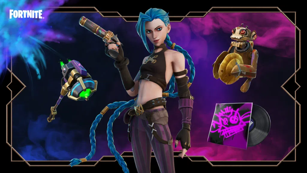 Personagem jinx em fortnite